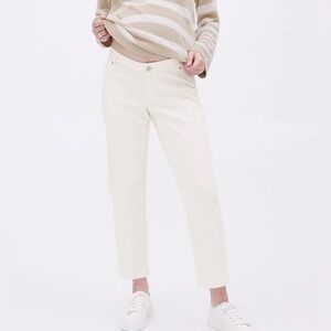 *SOLD* NWOT Cream Straight-Leg Ankle Maternity Jeans